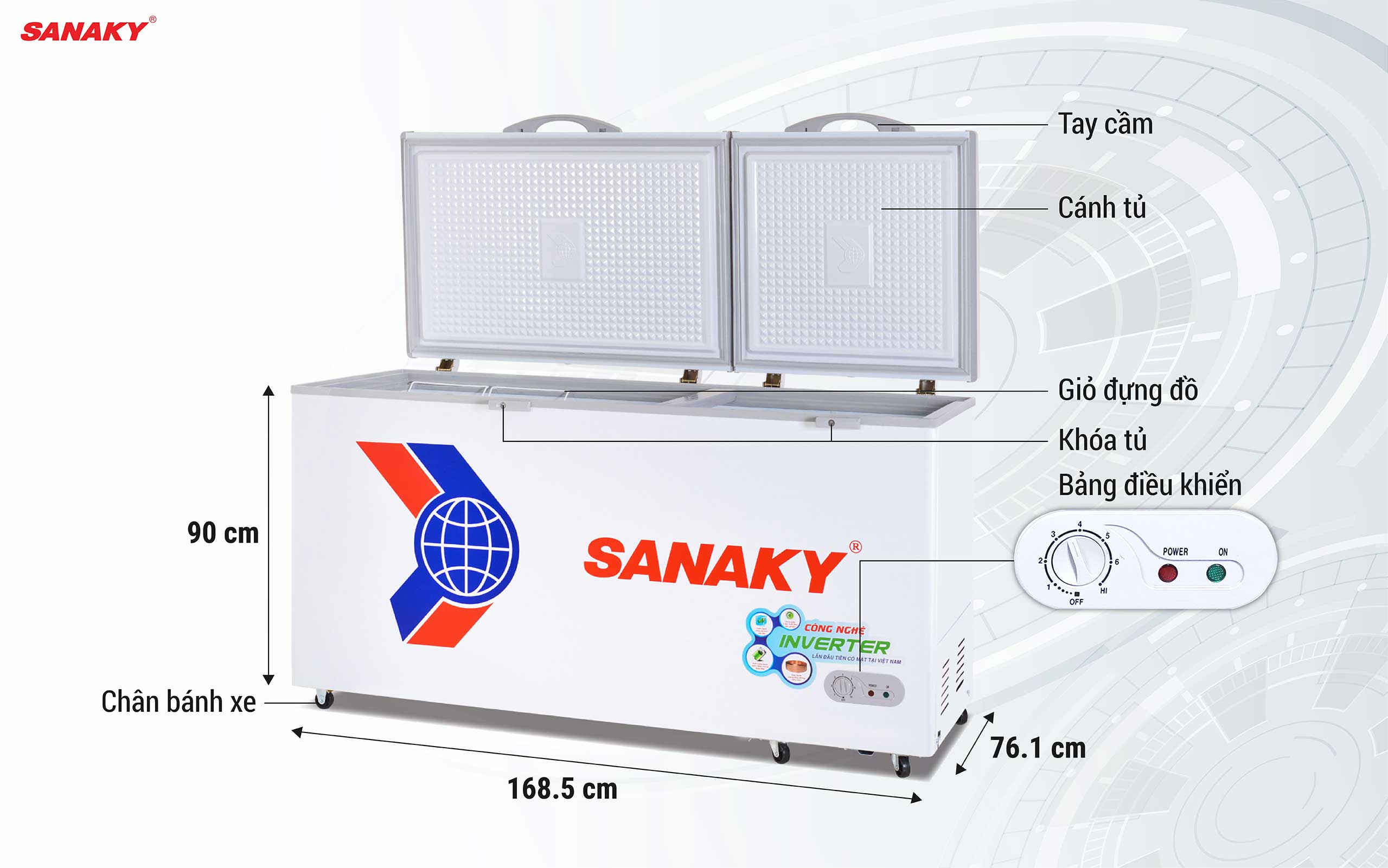 Tủ Đông Sanaky Inverter VH-6699HY3 530 lít Tủ Đông Sanaky Inverter VH-6699HY3 530 lít