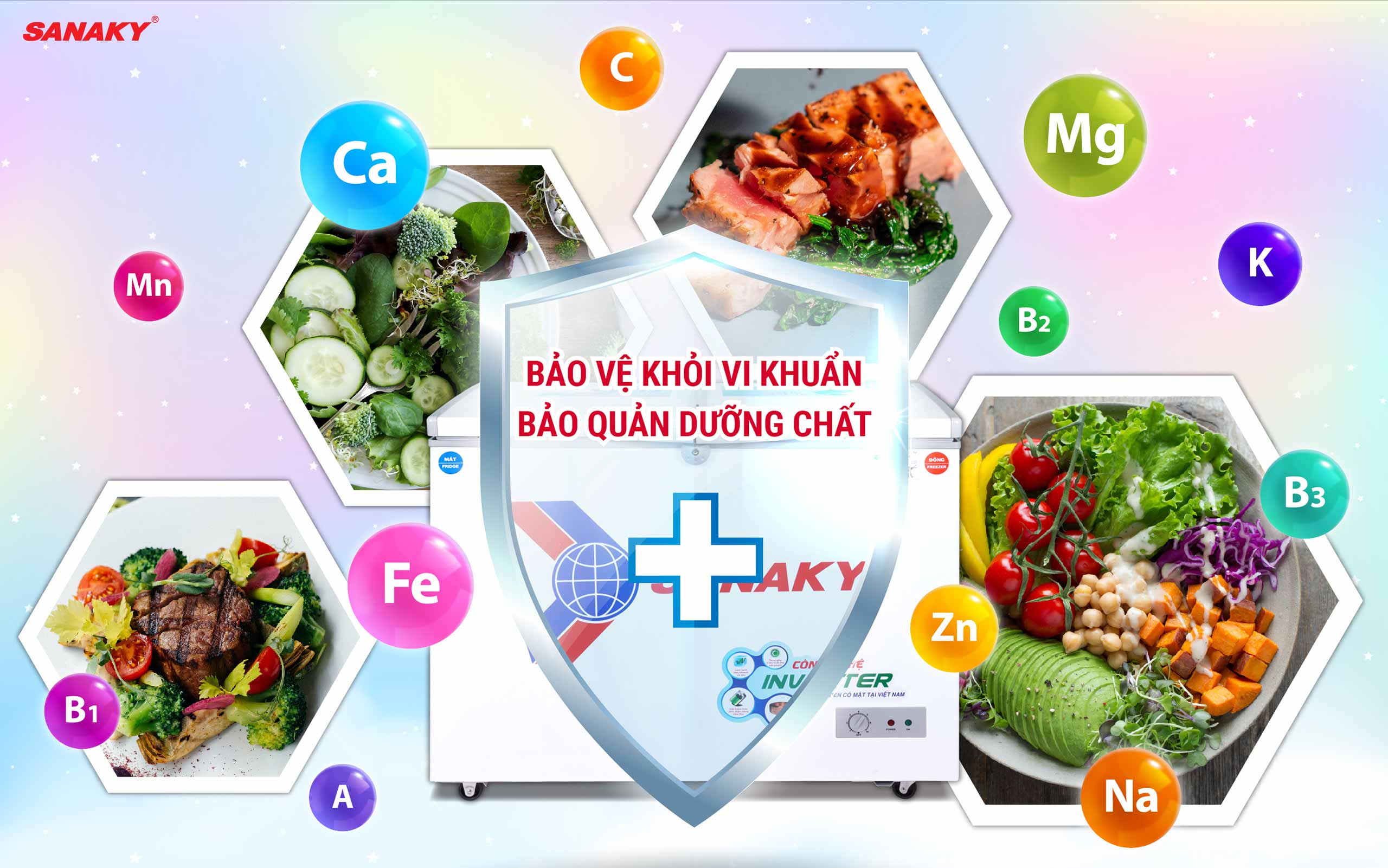 2 ngăn đông/mát bảo quản thực phẩm hiệu quả
