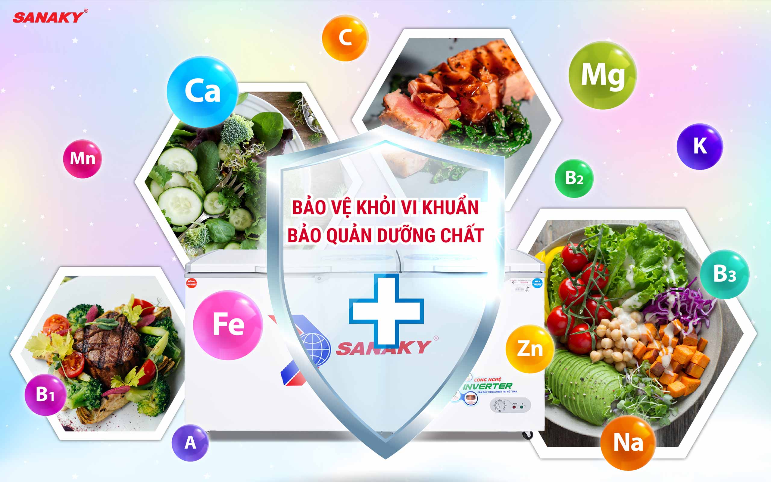 2 ngăn đông/mát bảo quản thực phẩm hiệu quả