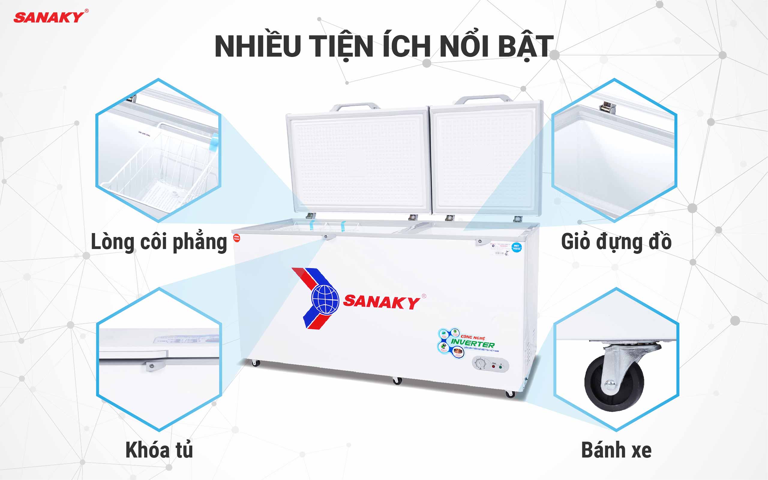 Tủ còn sở hữu nhiều tiện ích nổi bật khác