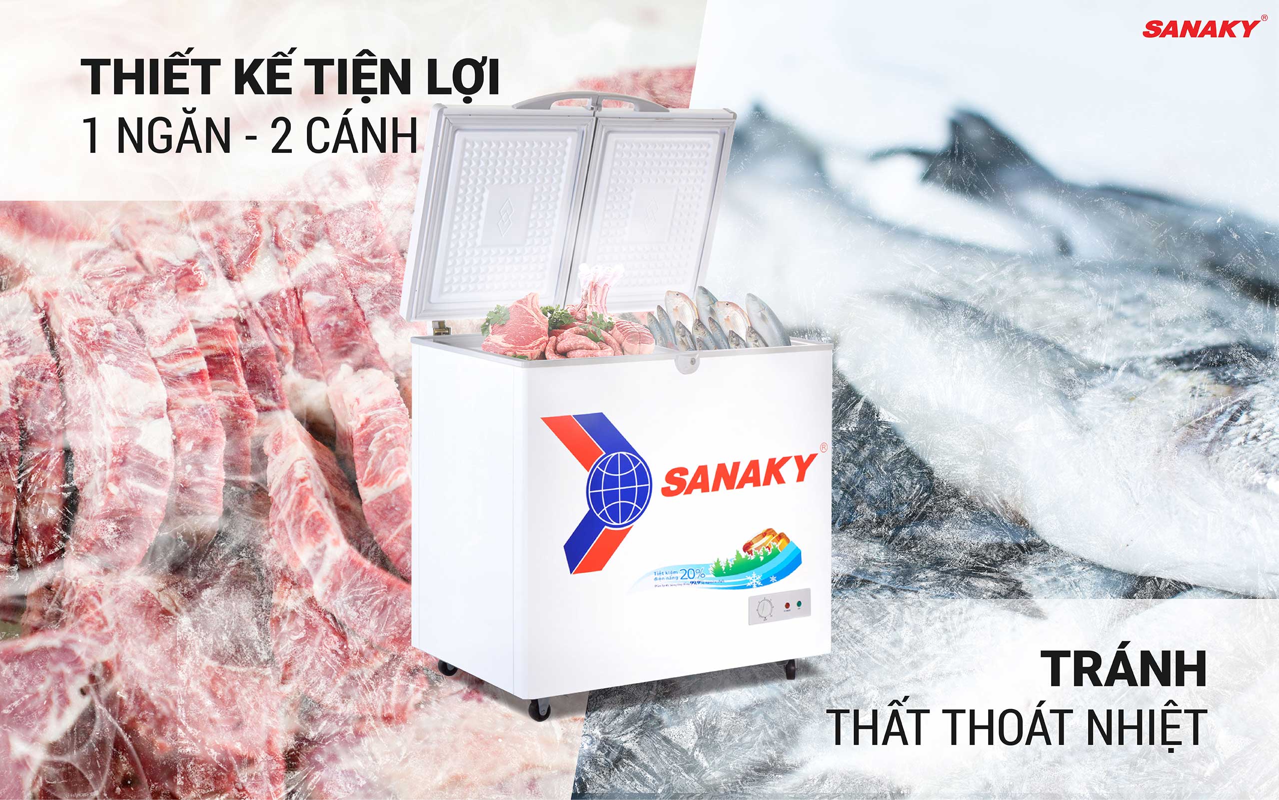 Tủ Đông Sanaky VH-2599A1 208 lít 1 ngăn 2 cánh Tủ Đông Sanaky VH-2599A1 208 lít 1 ngăn 2 cánh
