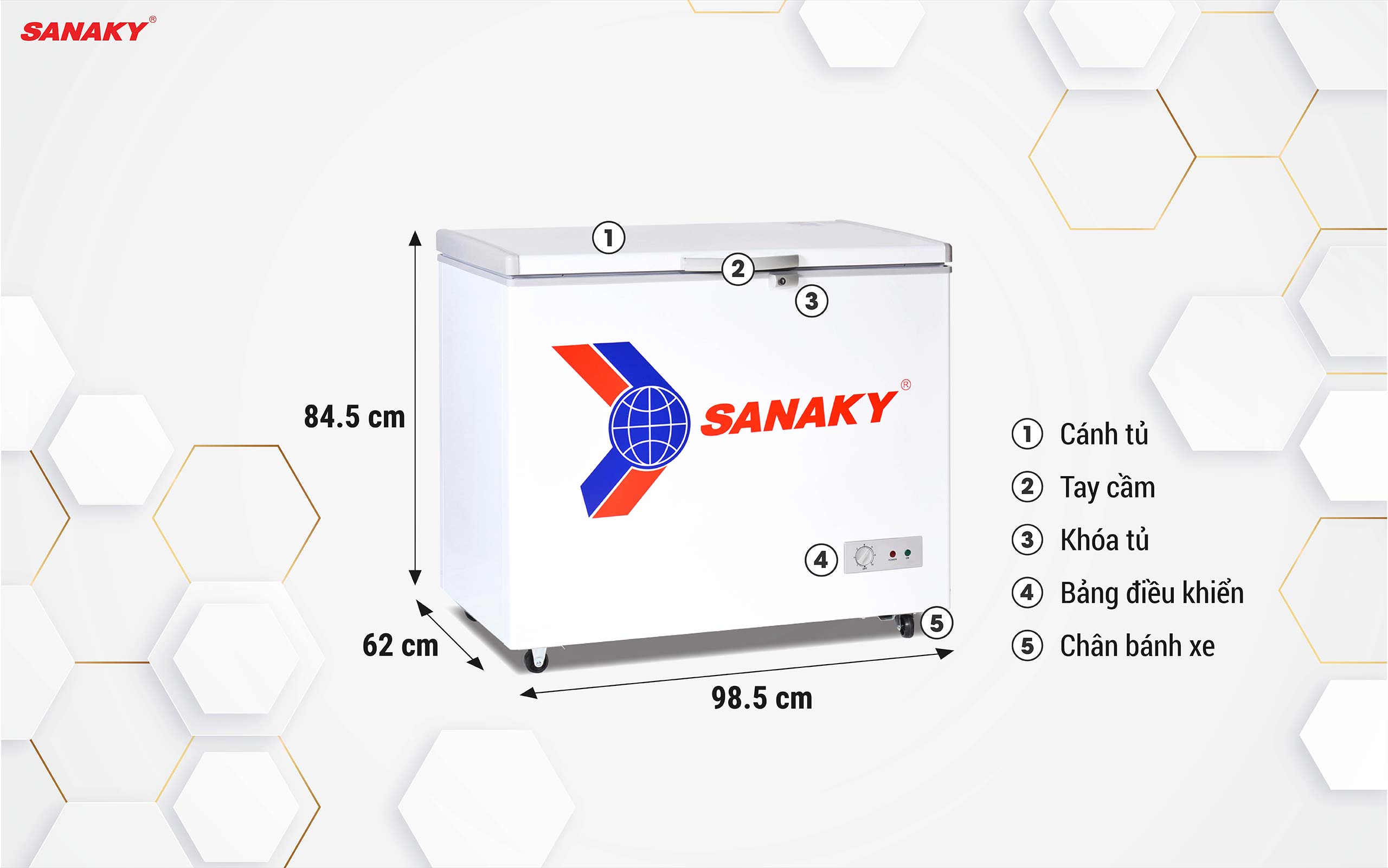 Tủ Đông Sanaky VH-255HY2 208 lít 1 ngăn 1 cánh Tủ Đông Sanaky VH-255HY2 208 lít 1 ngăn 1 cánh