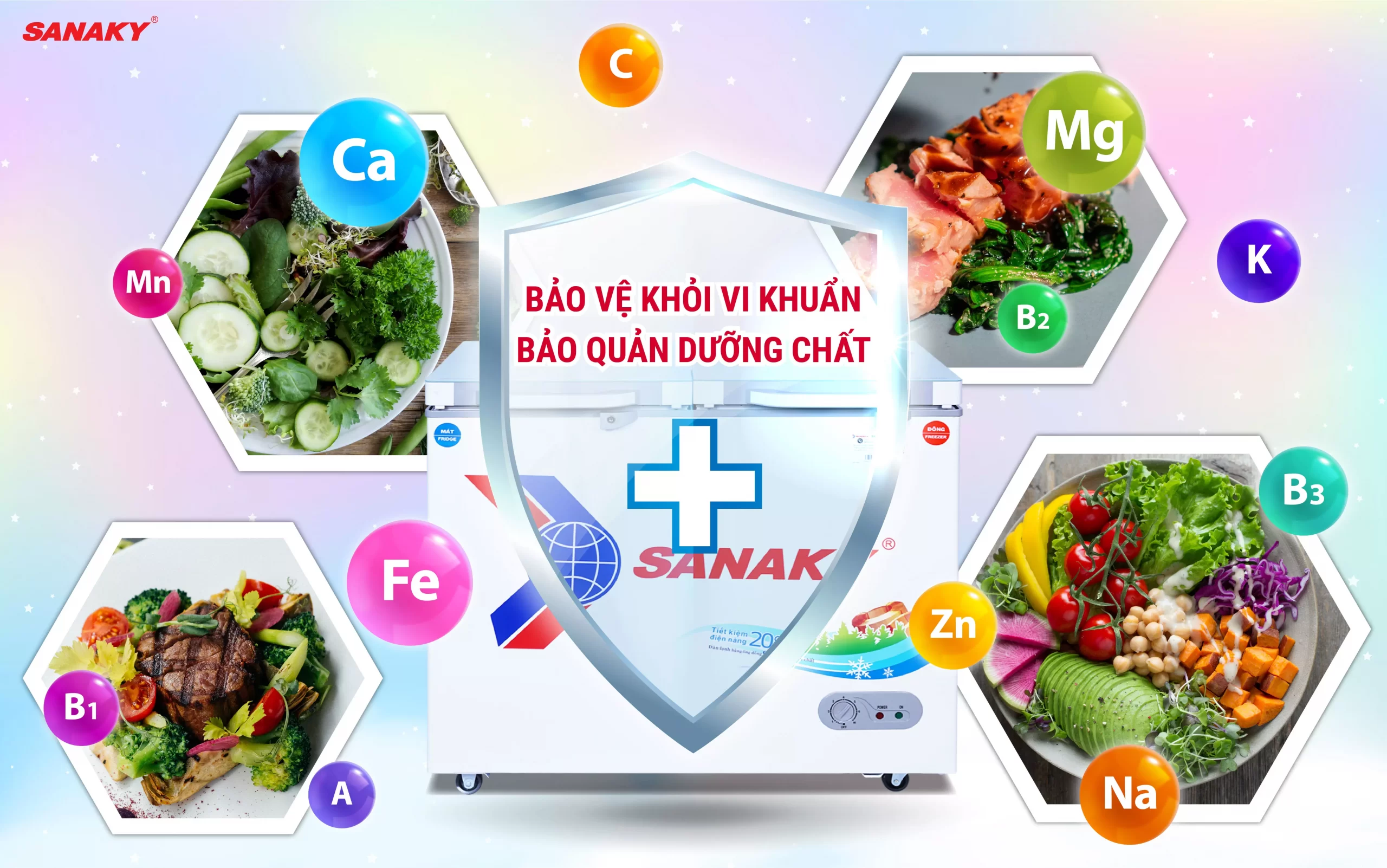 2 ngăn đông/mát bảo quản thực phẩm hiệu quả