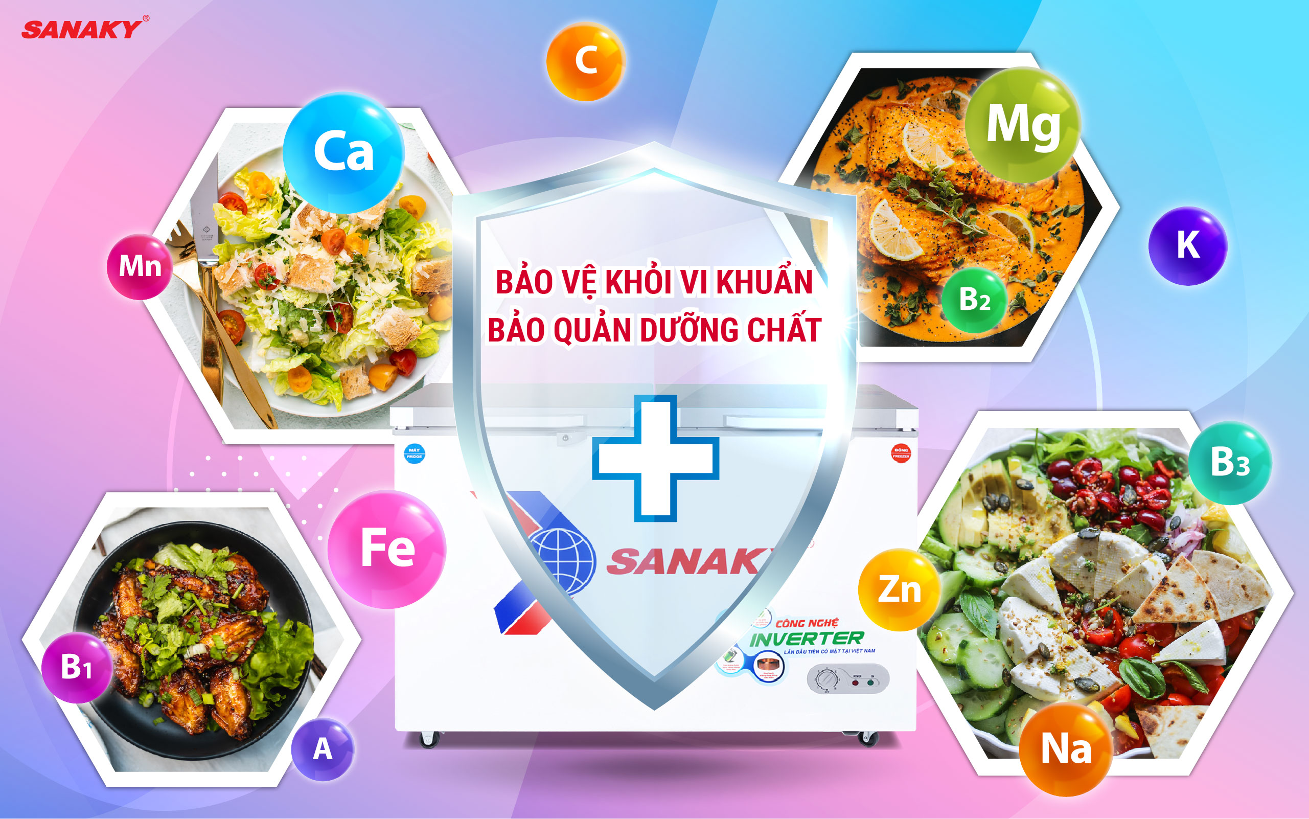 2 ngăn đông/mát bảo quản thực phẩm hiệu quả