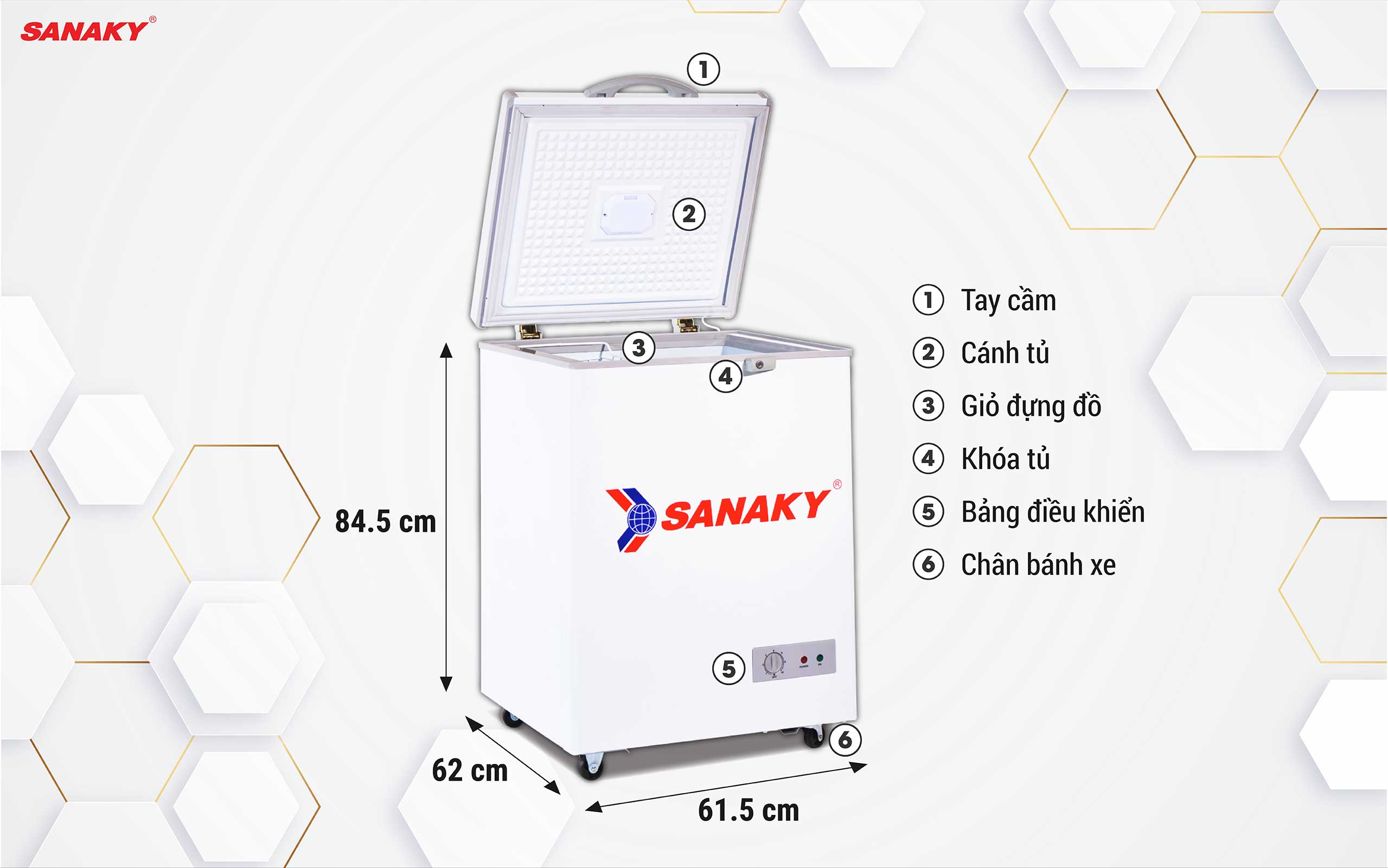 Tủ Đông Sanaky VH-1599HY 100 lít 1 ngăn 1 cánh