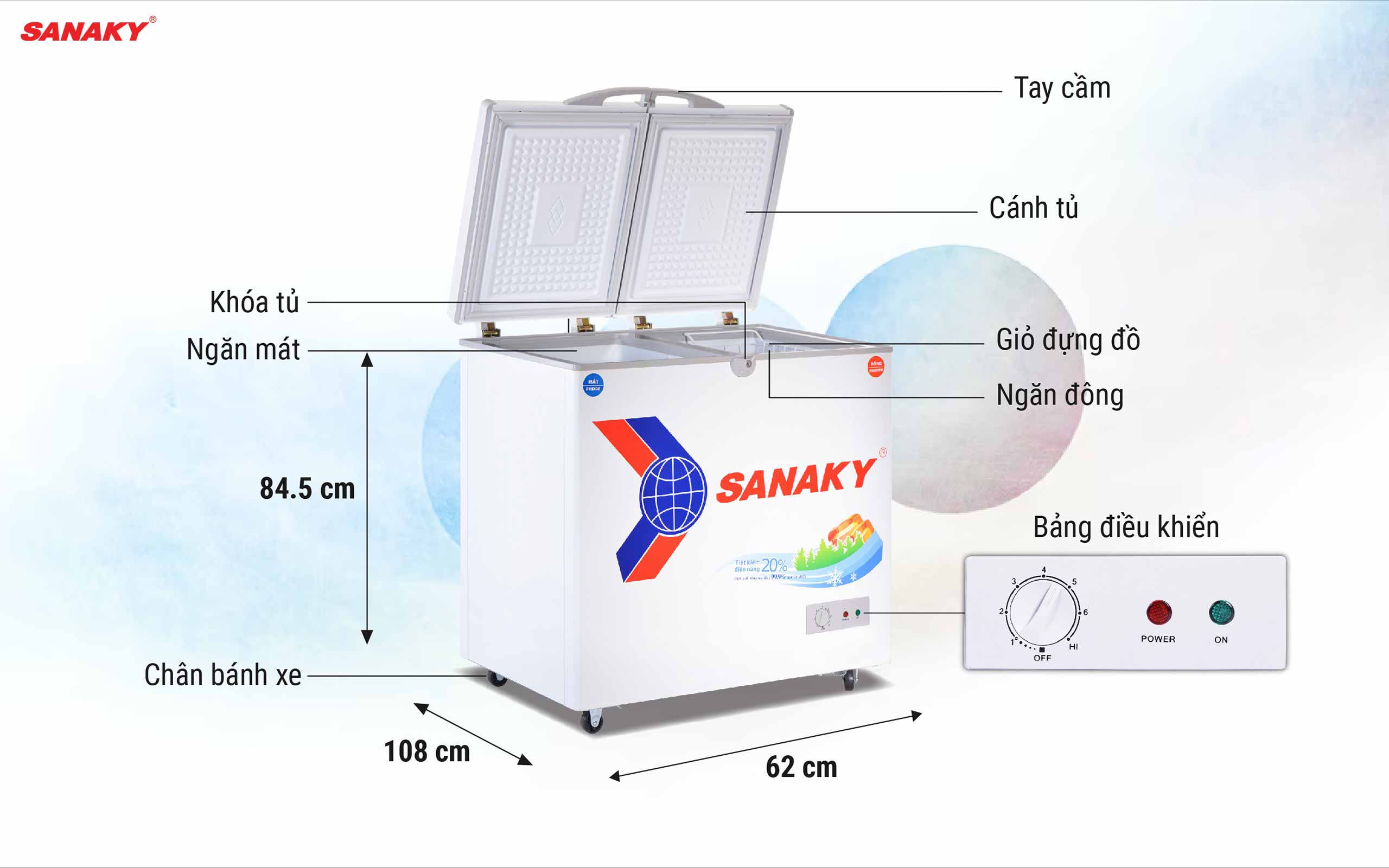Tủ Đông Sanaky VH-2899W1 220 lít Tủ Đông Sanaky VH-2899W1 220 lít
