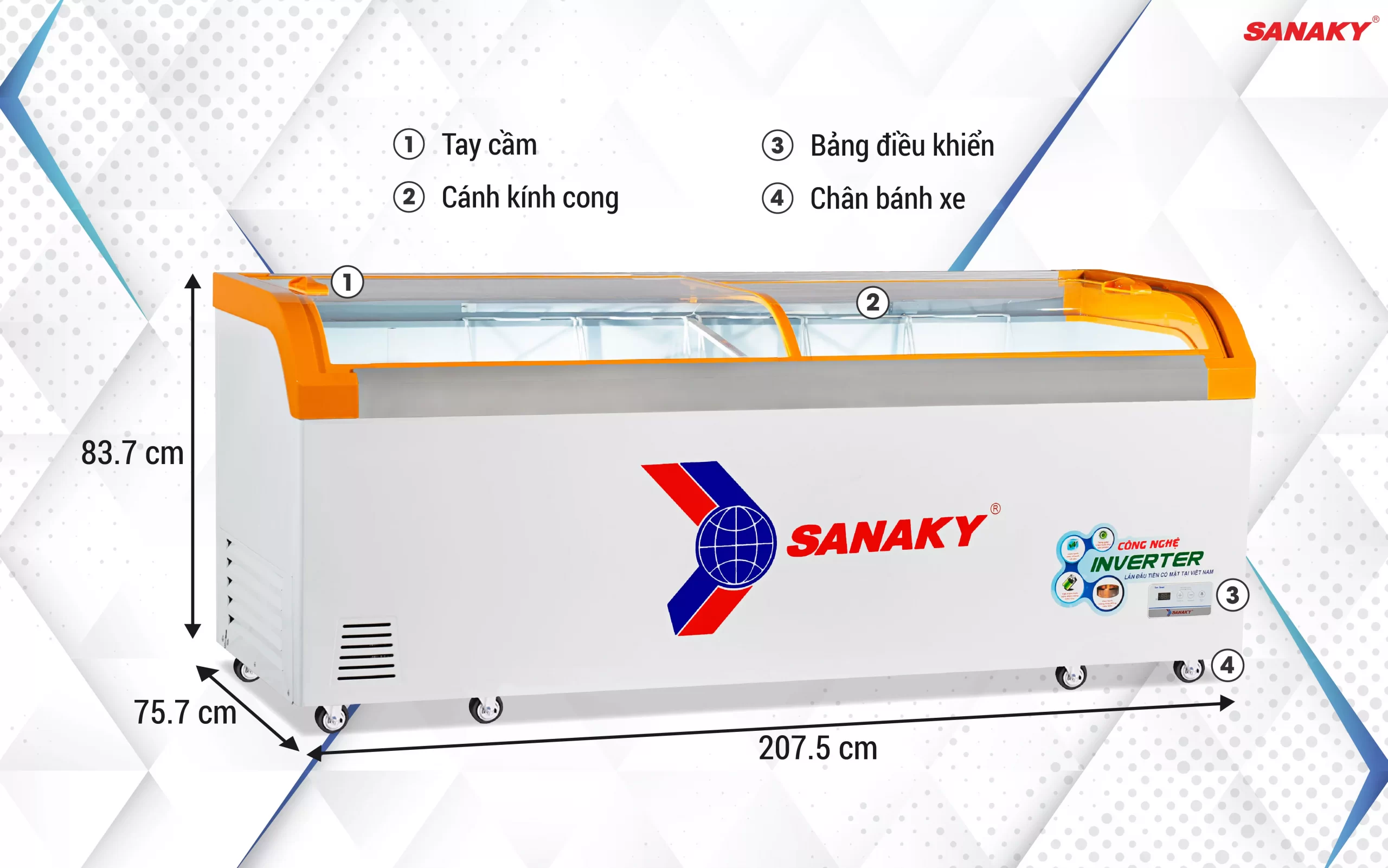 Tủ Đông Sanaky VH-1099K3A 750 lít Tủ Đông Sanaky VH-1099K3A 750 lít