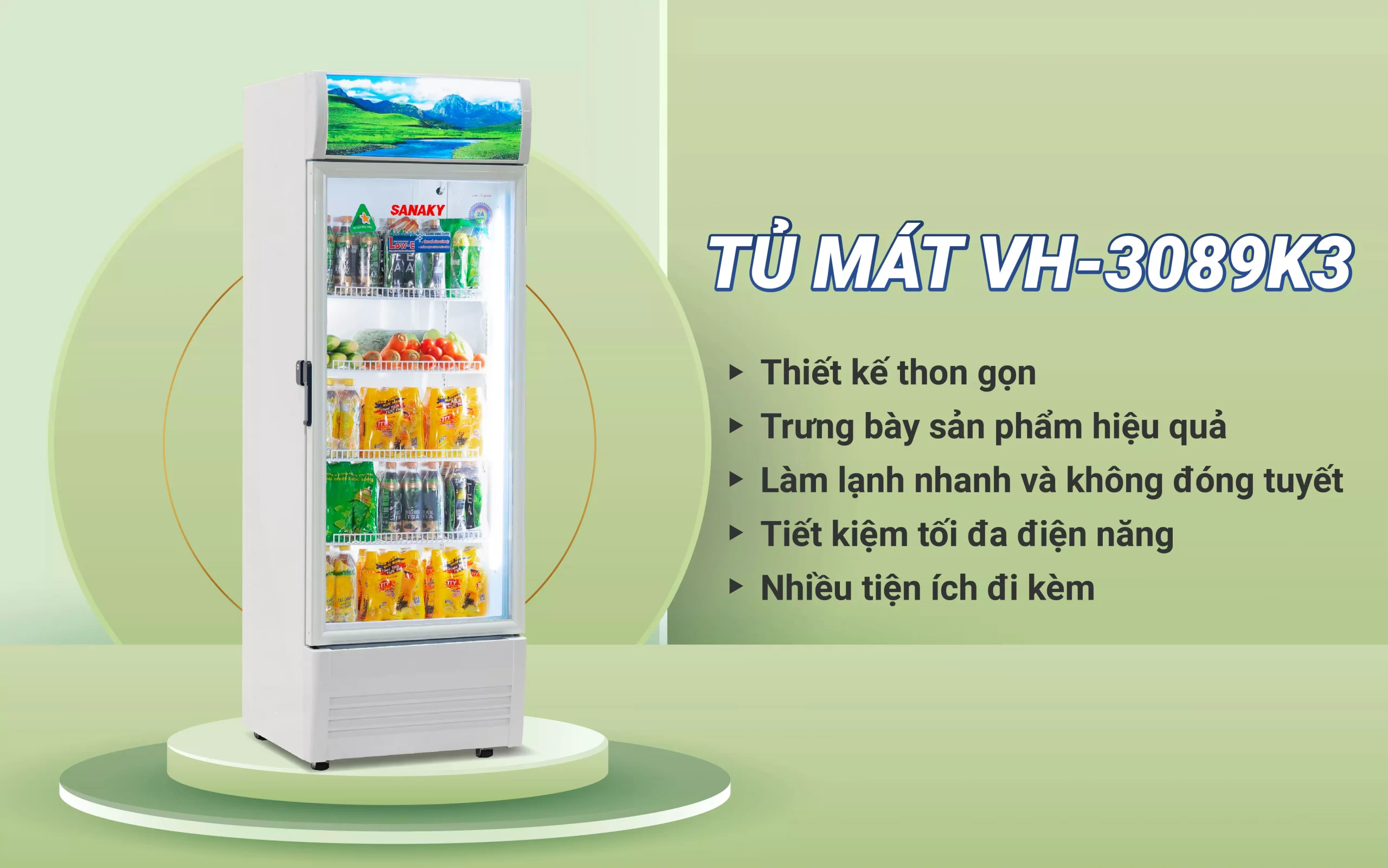 Tủ Mát Sanaky Inverter VH-3089K3 300 lít Tủ Mát Sanaky Inverter VH-3089K3 300 lít