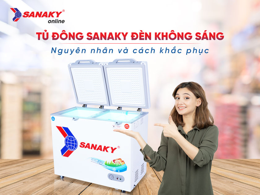 Tủ đông sanaky đèn xanh không sáng - nguyên nhân và cách khắc phục